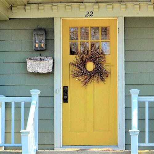 bright yellow door - House painters, vinyl floor repair, pressure washing, deck and drywall repair by JR Construction & DEMO | Nashville, TN